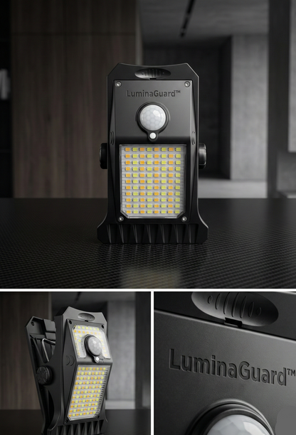 LuminaGuard™ Pro 118 – Ultra-Bright Solar Security Light with Dual Charging