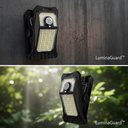 LuminaGuard™ Pro 118 – Ultra-Bright Solar Security Light with Dual Charging