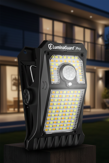 LuminaGuard™ Pro 118 – Ultra-Bright Solar Security Light with Dual Charging
