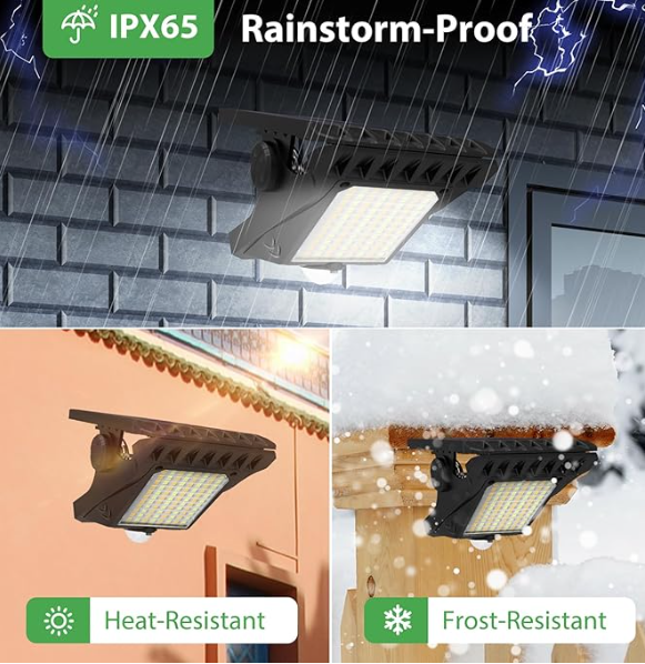 LuminaGuard™ Pro 118 – Ultra-Bright Solar Security Light with Dual Charging